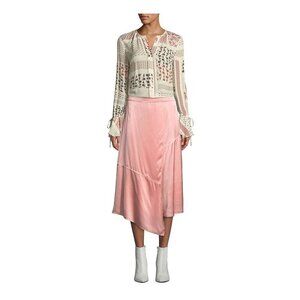 3.1 Phillip Lim Coral Peach Asymmetric Hem Skirt 4